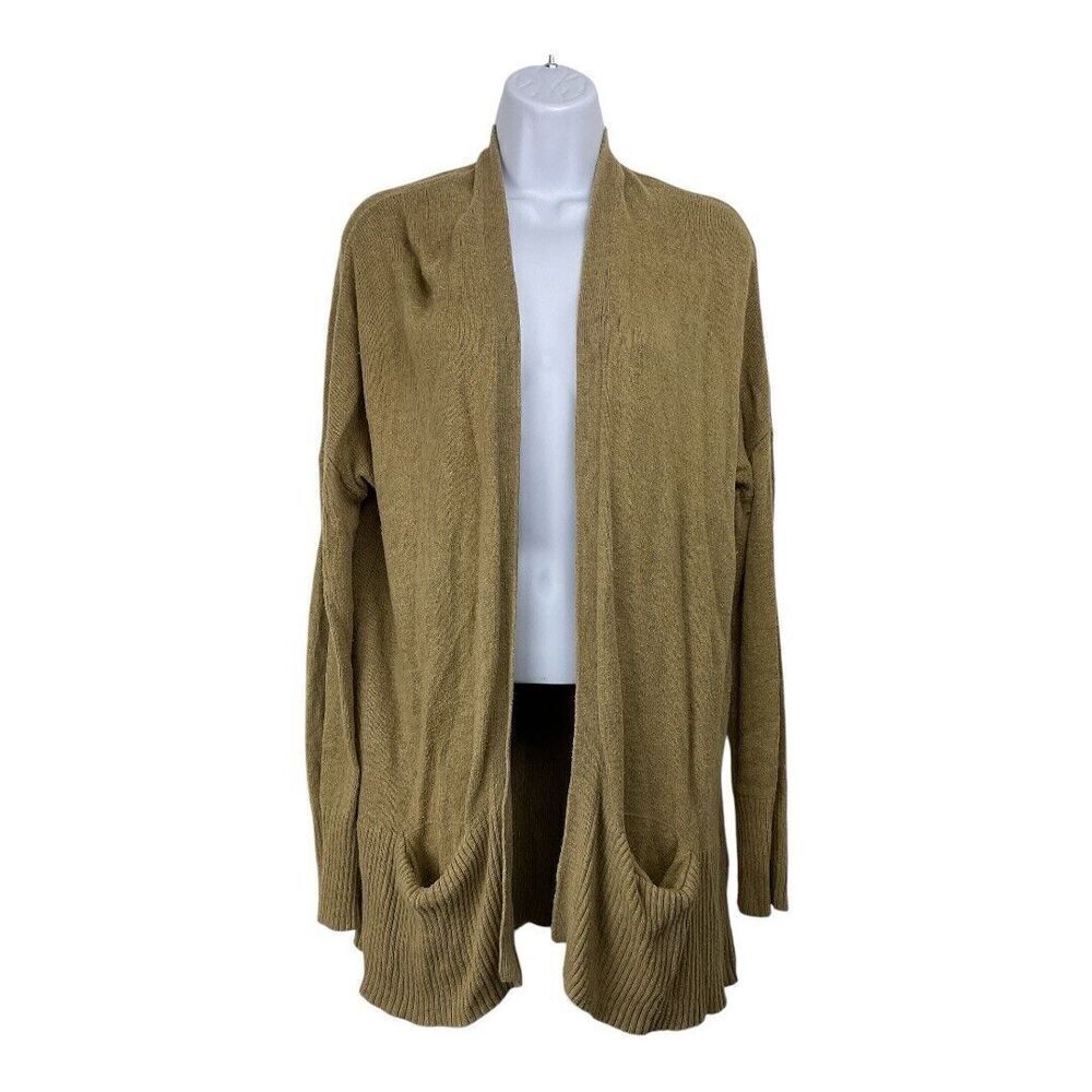 Loft Womens Knit Cardigan Duster Sz XL Longline Lagenlook Lightweight Minimalist